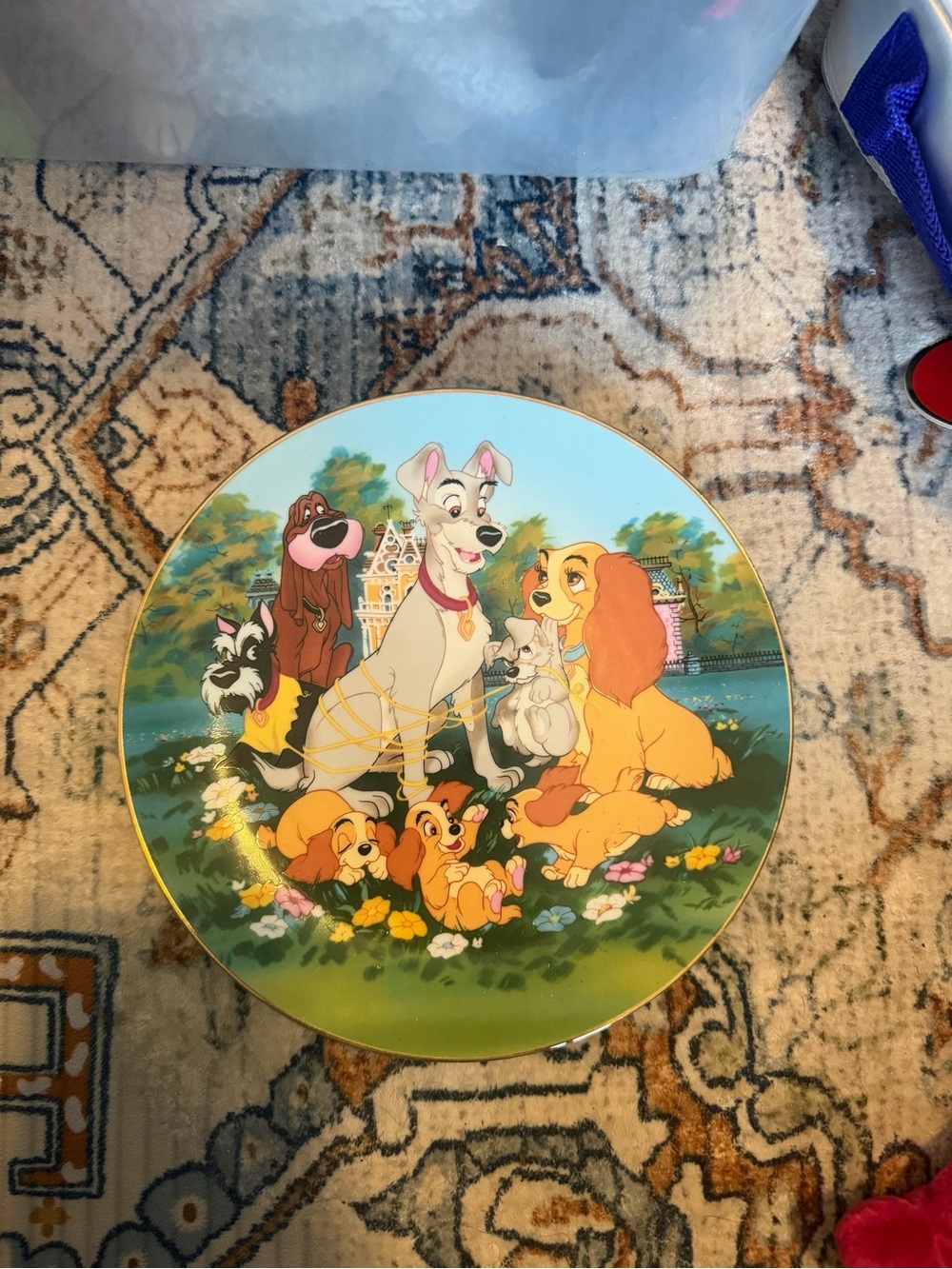 Vintage Disney “Lady and the Tramp” Cartoon Classic Collectors Plate-Kenleys LTD